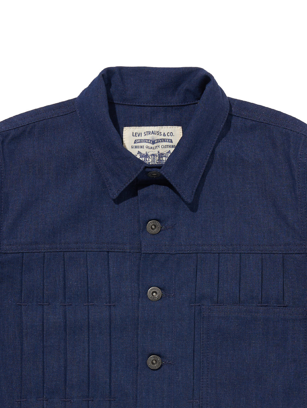 LEVI'S® MADE&CRAFTED® プリーツ トラッカージャケット PLEATED インディゴ RINSE