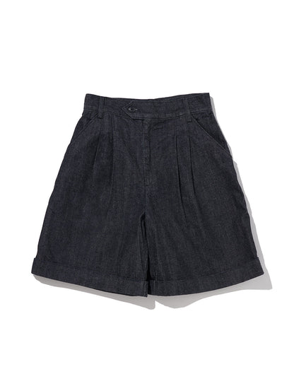 LEVI'S® MADE&CRAFTED® プリーツ ショーツ SKYLINE MOJ ダークインディゴ STONEWASH