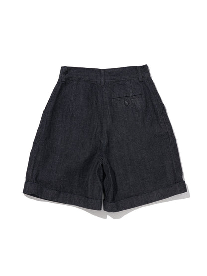 LEVI'S® MADE&CRAFTED® プリーツ ショーツ SKYLINE MOJ ダークインディゴ STONEWASH