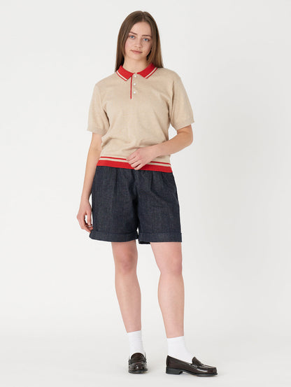 LEVI'S® MADE&CRAFTED® プリーツ ショーツ SKYLINE MOJ ダークインディゴ STONEWASH