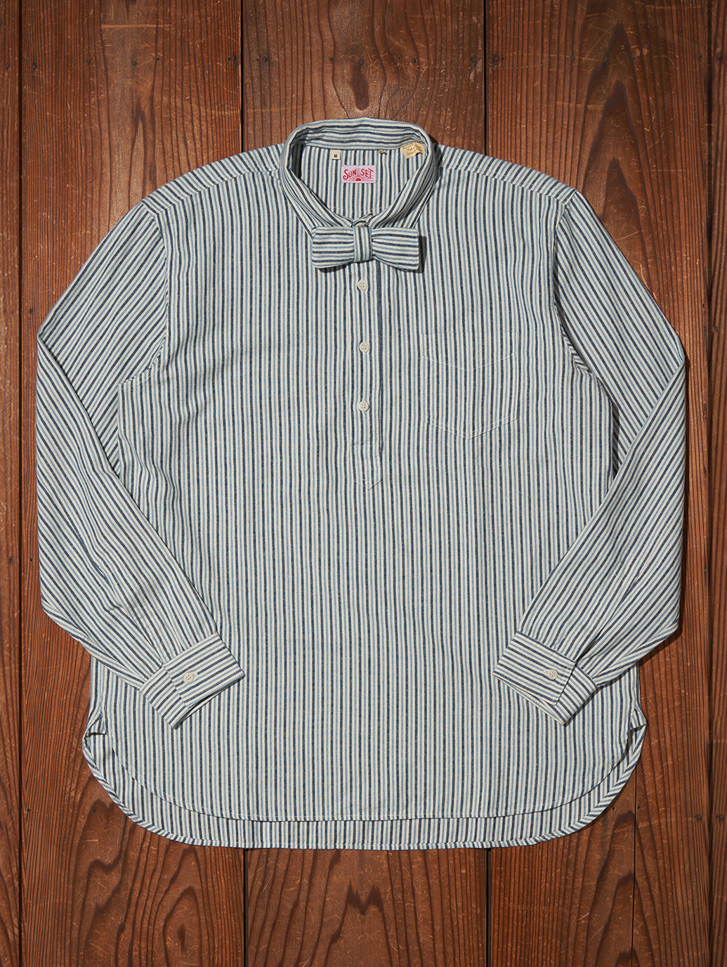 LEVI'S® VINTAGE CLOTHING ポップオーバー サンセットシャツ CLASSIC ブルー ECRU