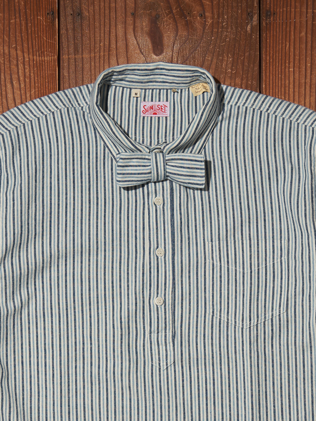 LEVI'S® VINTAGE CLOTHING ポップオーバー サンセットシャツ CLASSIC ブルー ECRU