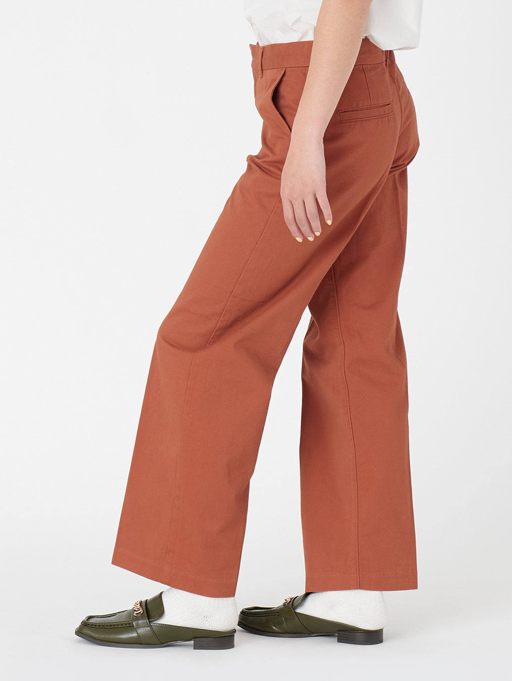 バギートラウザー オレンジ BAKED CLAY TWILL