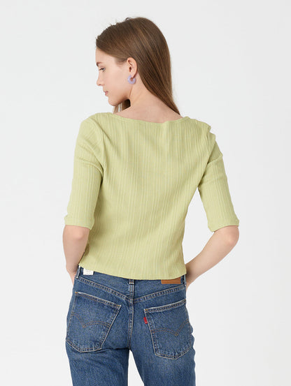 DRY GOODS カーディガントップス グリーン WEEPING WILLOW