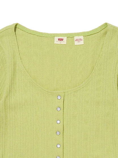 DRY GOODS カーディガントップス グリーン WEEPING WILLOW