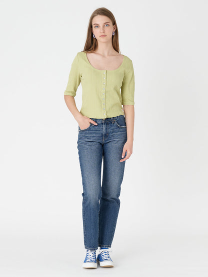 DRY GOODS カーディガントップス グリーン WEEPING WILLOW