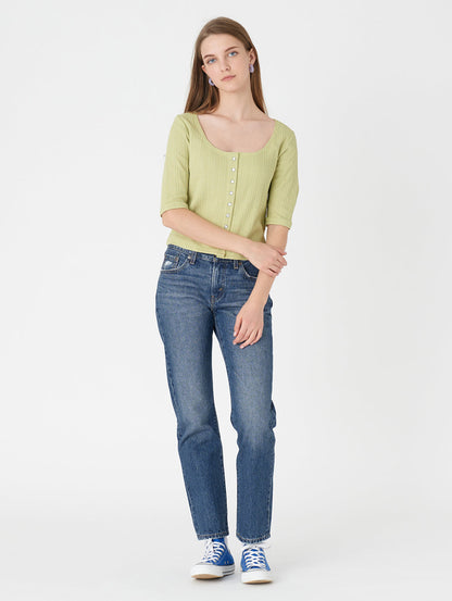 DRY GOODS カーディガントップス グリーン WEEPING WILLOW