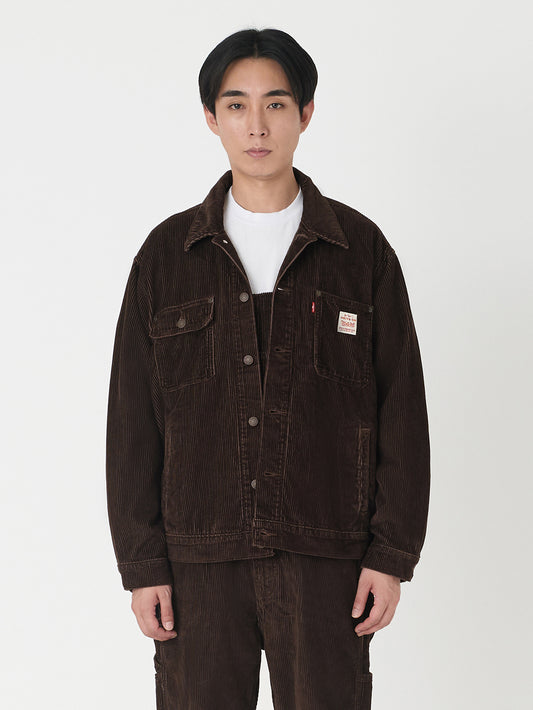 WORKWEAR SUNRISE トラッカージャケット ブラウン BLACK COFFEE