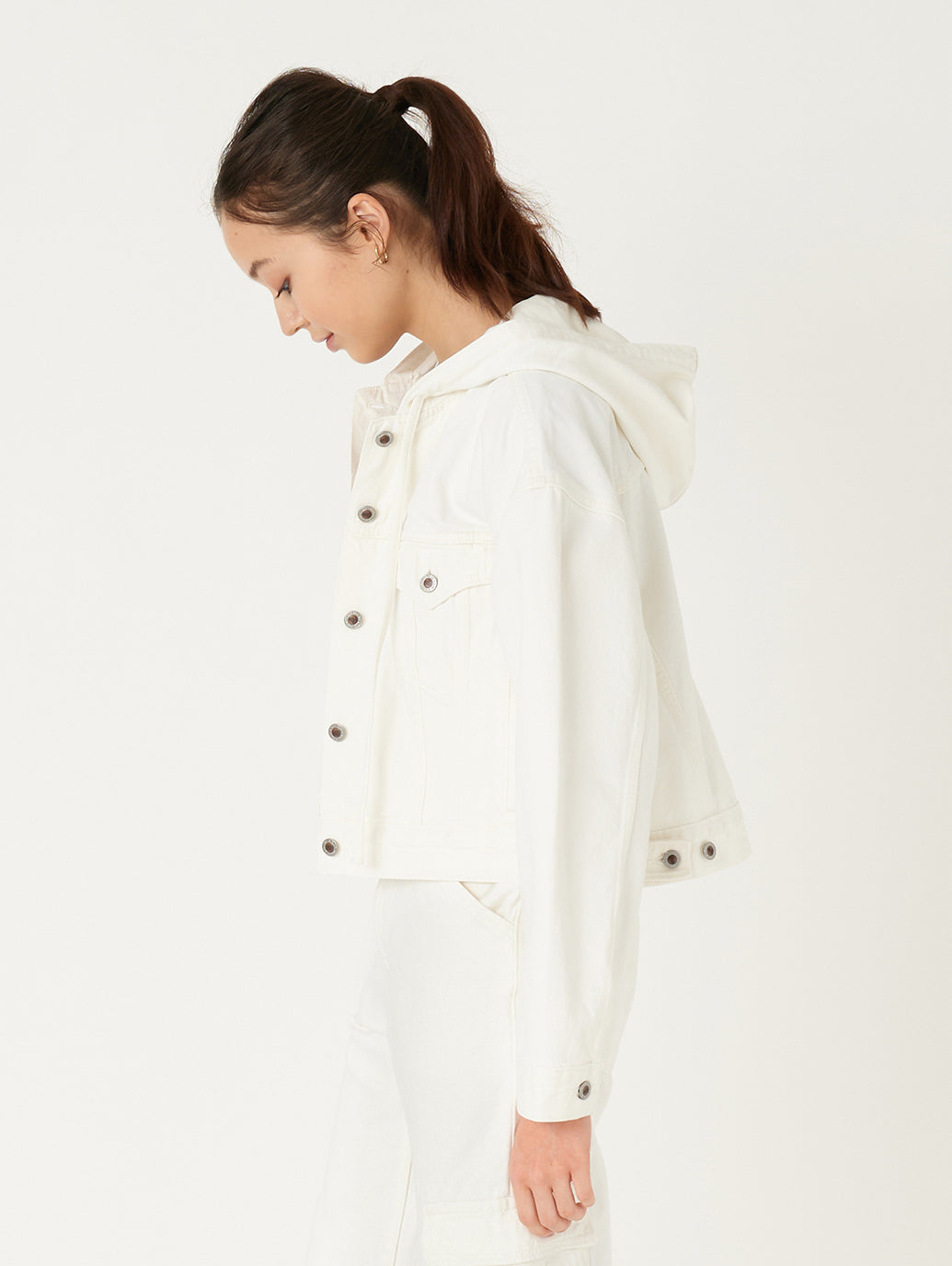 SILVERTAB™ フーデッド トラッカージャケット ホワイト RINSE