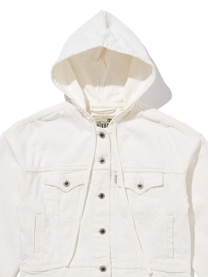 SILVERTAB™ フーデッド トラッカージャケット ホワイト RINSE