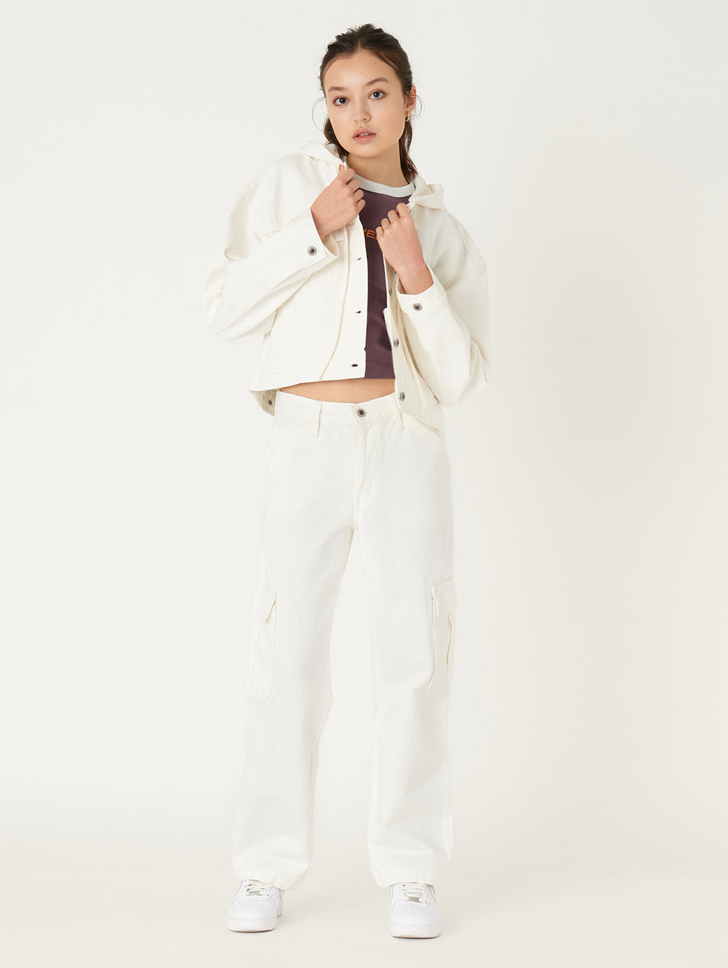 SILVERTAB™ フーデッド トラッカージャケット ホワイト RINSE