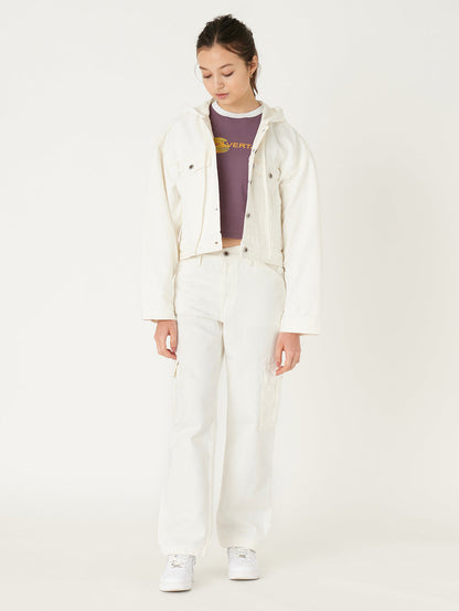 SILVERTAB™ フーデッド トラッカージャケット ホワイト RINSE