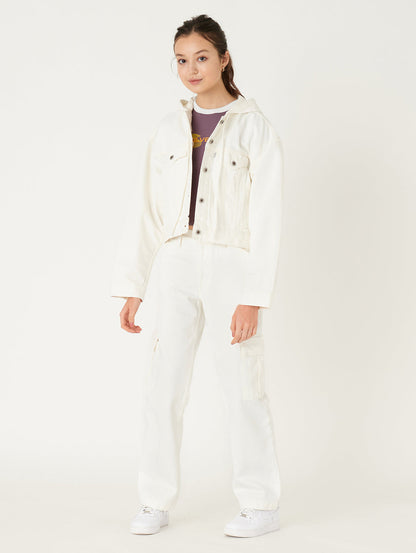 SILVERTAB™ フーデッド トラッカージャケット ホワイト RINSE