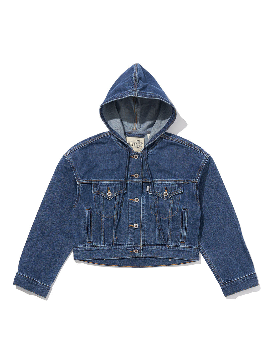 SILVERTAB™ フーデッド トラッカージャケット ミディアムインディゴ STONEWASH