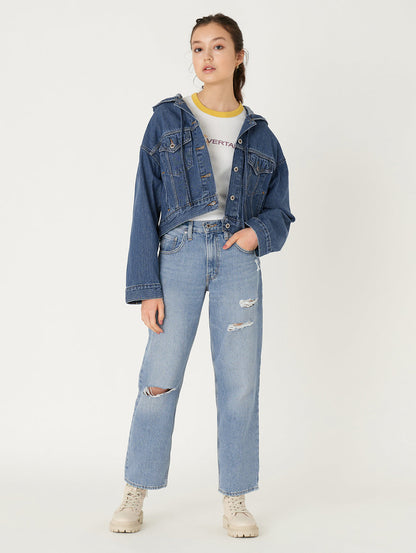 SILVERTAB™ フーデッド トラッカージャケット ミディアムインディゴ STONEWASH