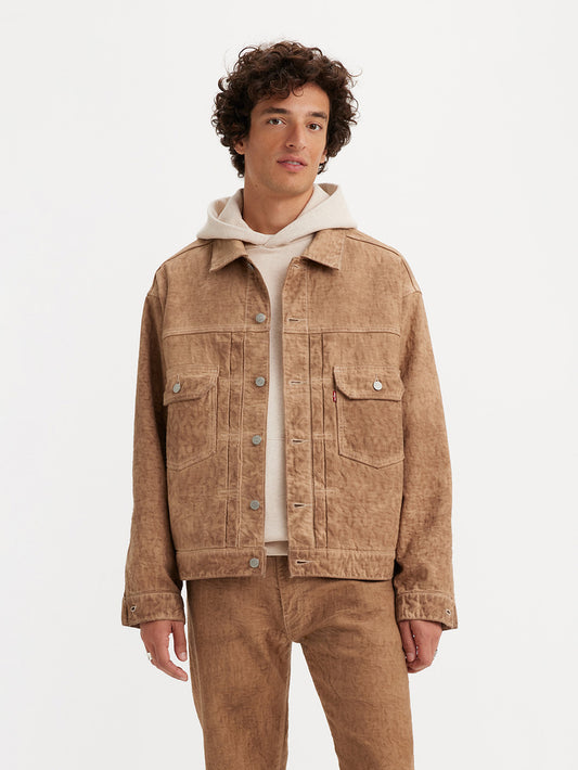 STUSSY & LEVI’S®  JACQUARD トラッカージャケット ブラウン