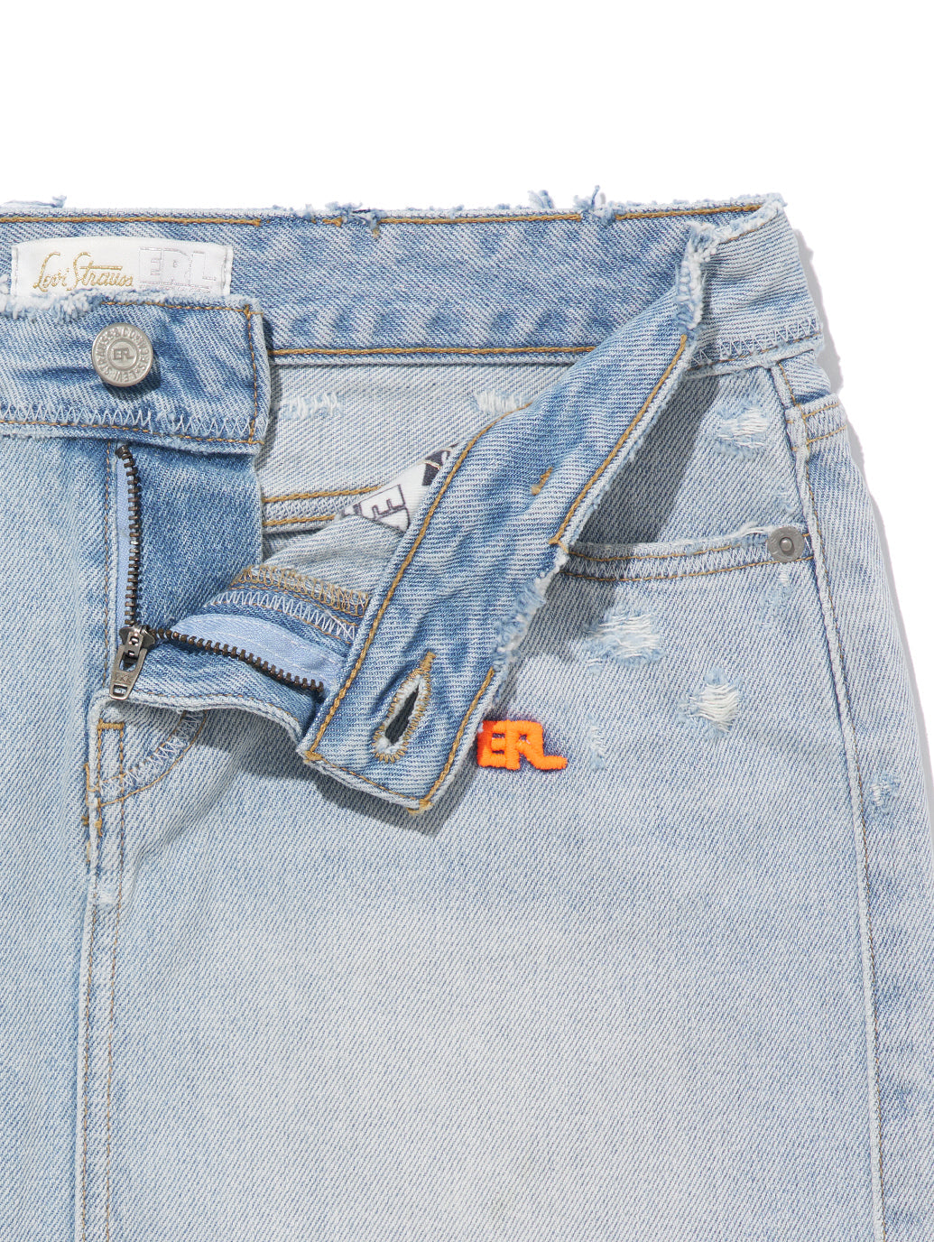 Levi’s® X ERL ミニスカート ライトインディゴ