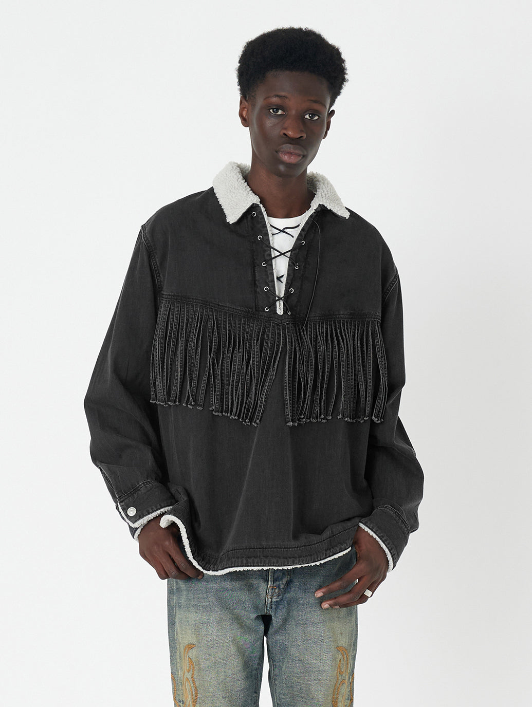 LEVI’S® X DENIM TEARS ポップオーバーシャツ ブラック