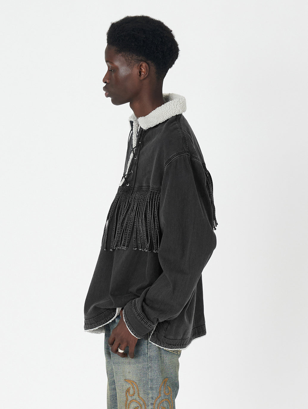 LEVI’S® X DENIM TEARS ポップオーバーシャツ ブラック