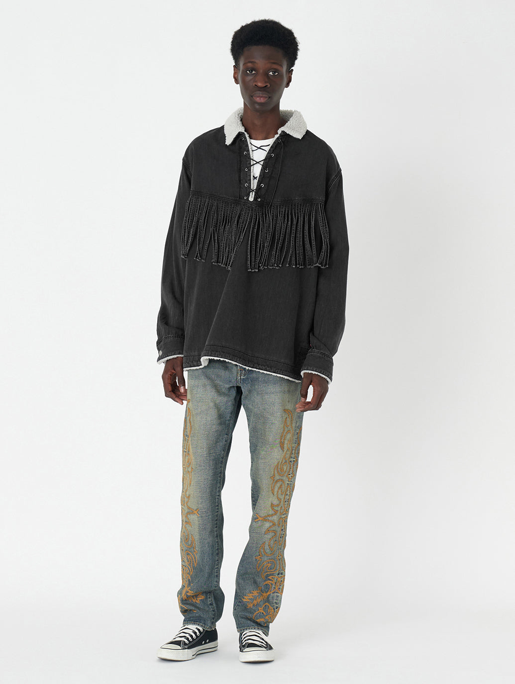 LEVI’S® X DENIM TEARS ポップオーバーシャツ ブラック