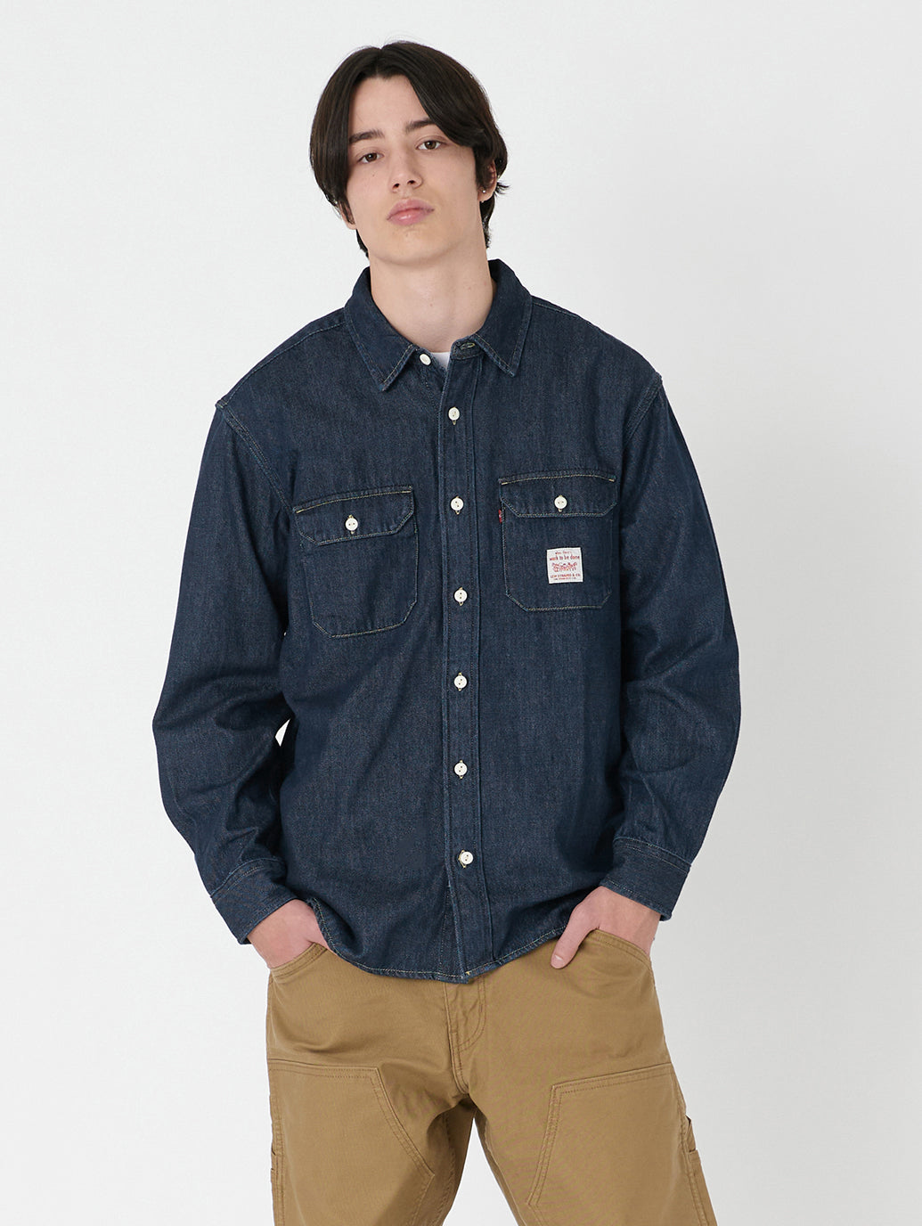 WORKWEAR クラシック ワーカーシャツ ダークインディゴ RINSE