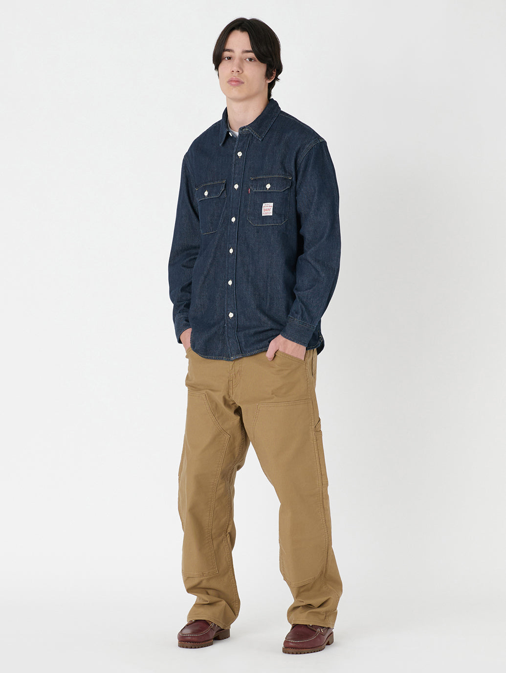 WORKWEAR クラシック ワーカーシャツ ダークインディゴ RINSE