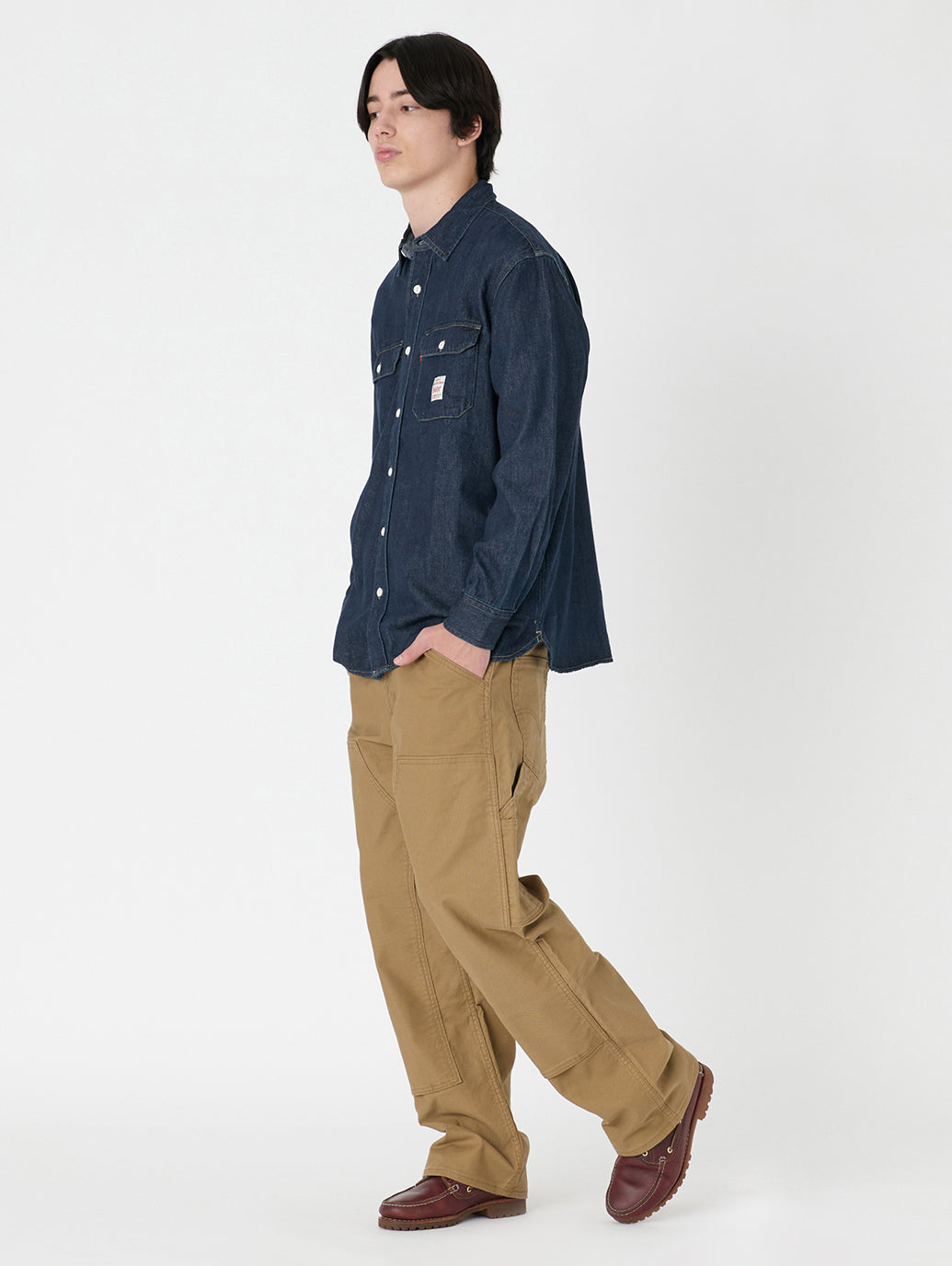 WORKWEAR クラシック ワーカーシャツ ダークインディゴ RINSE
