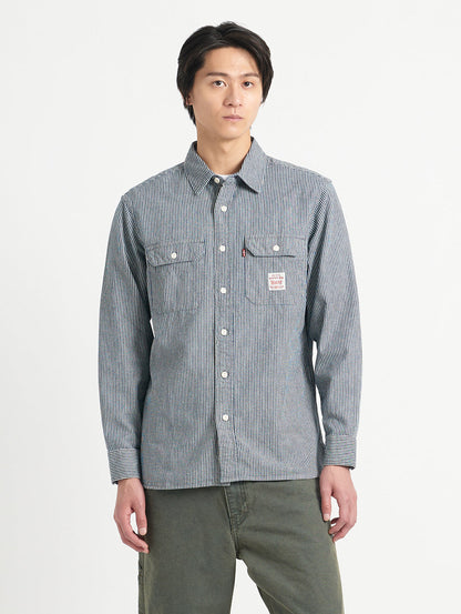 WORKWEAR ワーカーシャツ インディゴ WASHINGTON
