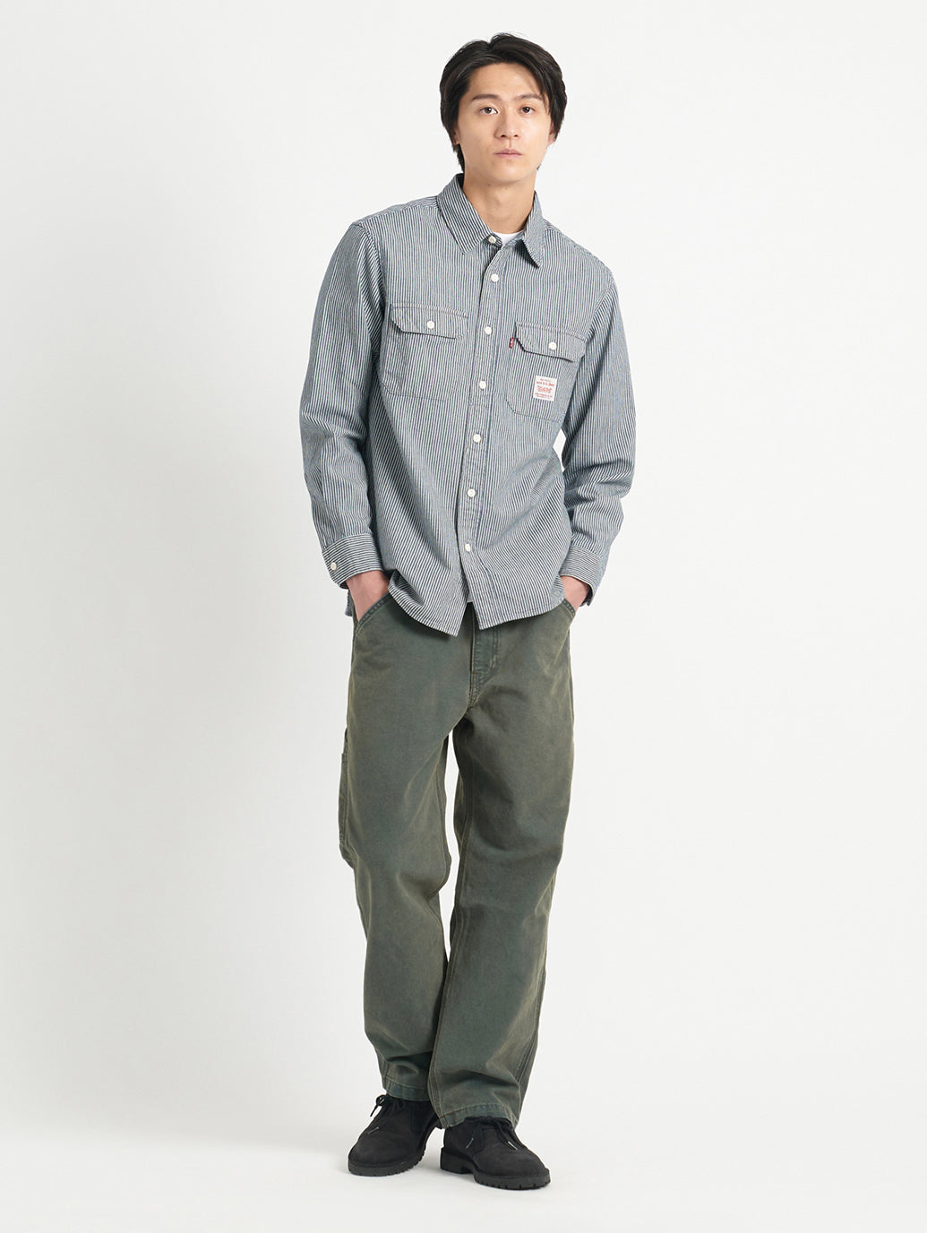 WORKWEAR ワーカーシャツ インディゴ WASHINGTON