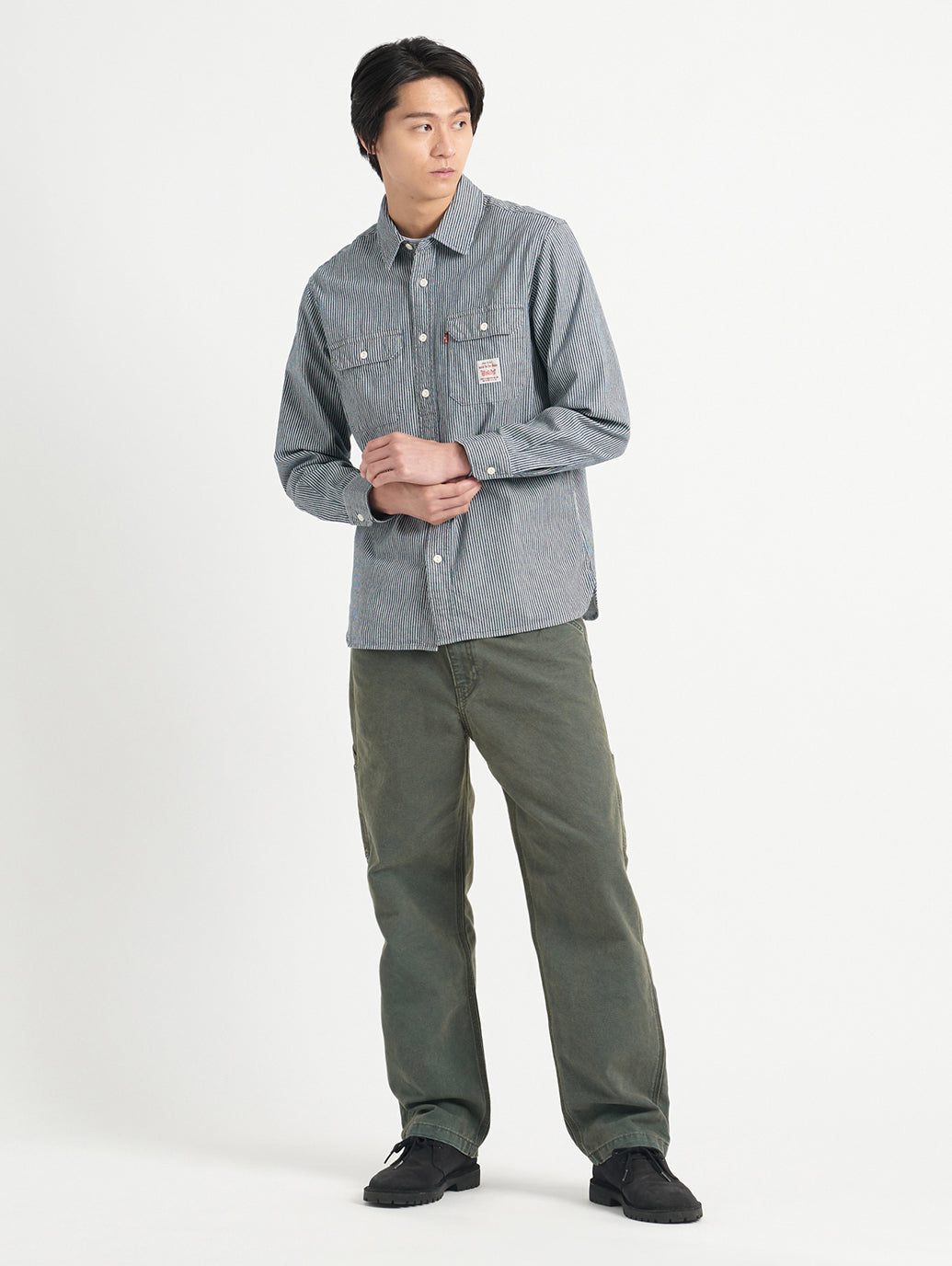 WORKWEAR ワーカーシャツ インディゴ WASHINGTON