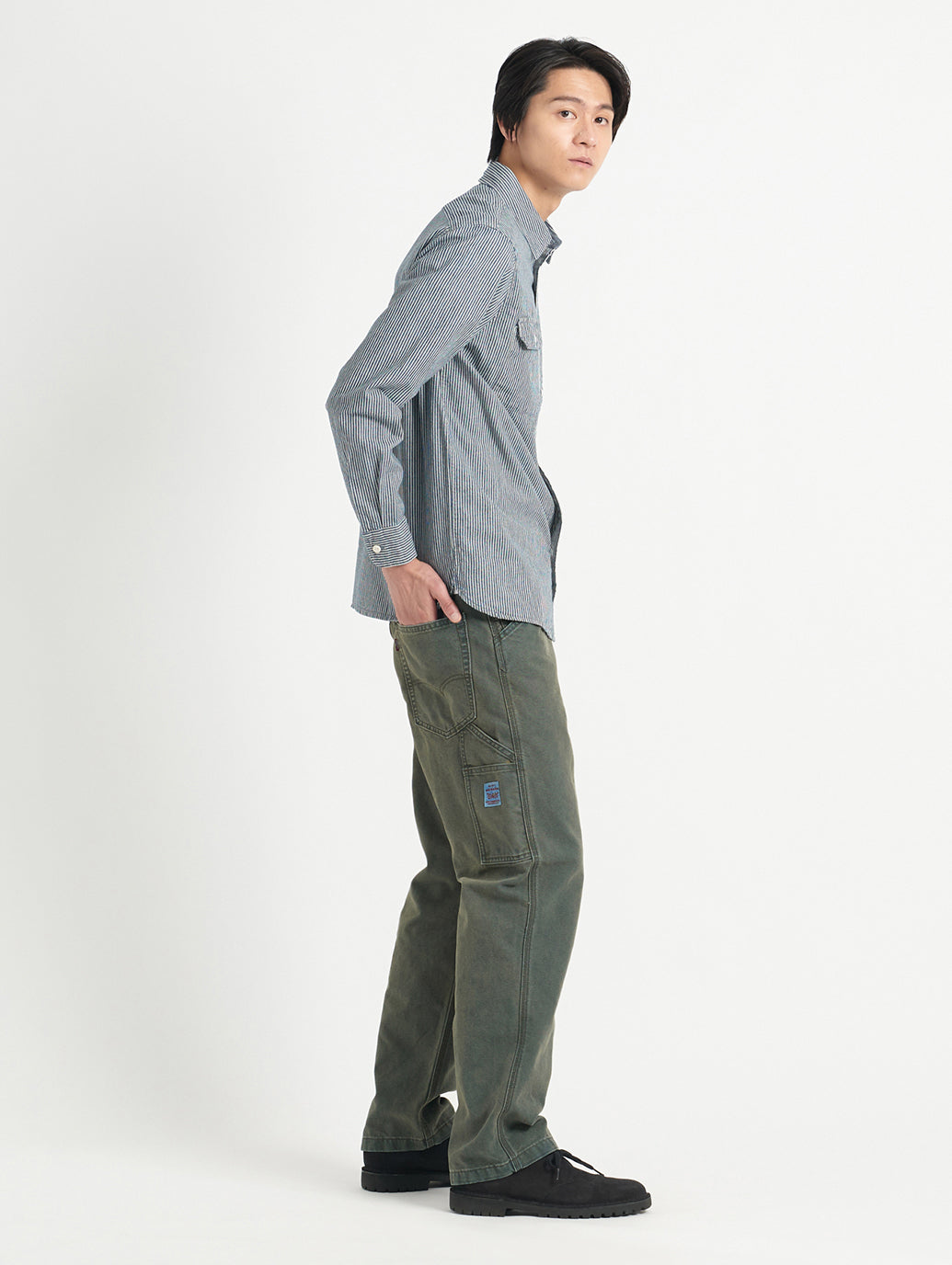 WORKWEAR ワーカーシャツ インディゴ WASHINGTON