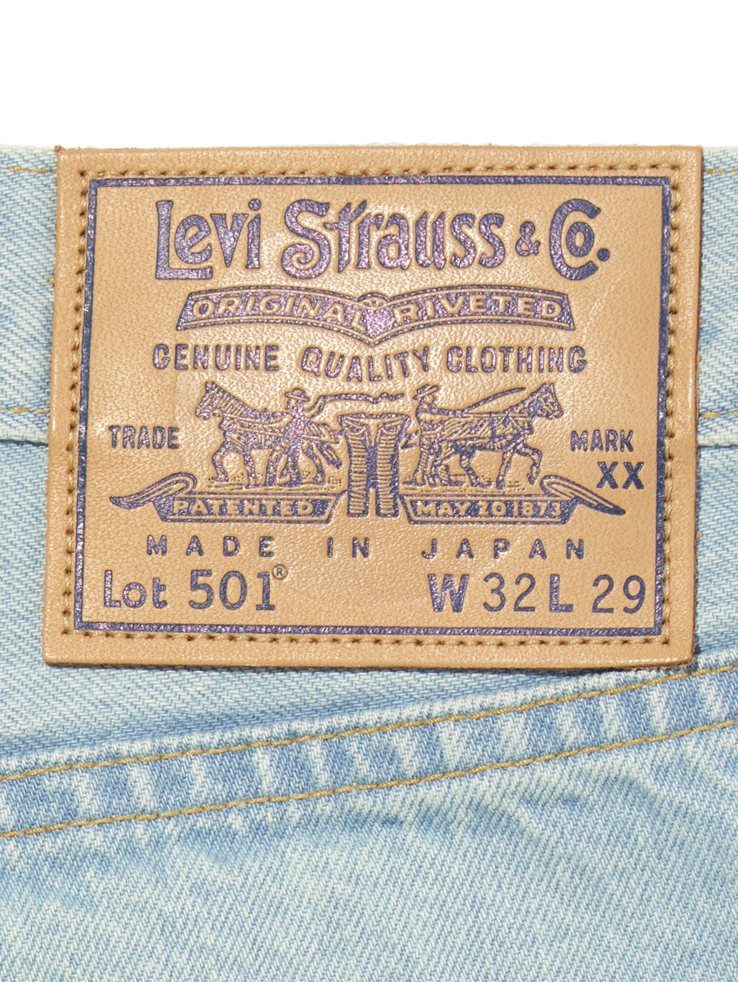 BLUETAB™ 1980's 501® ORIGINAL ジーンズ ライトインディゴ MADE IN JAPAN 