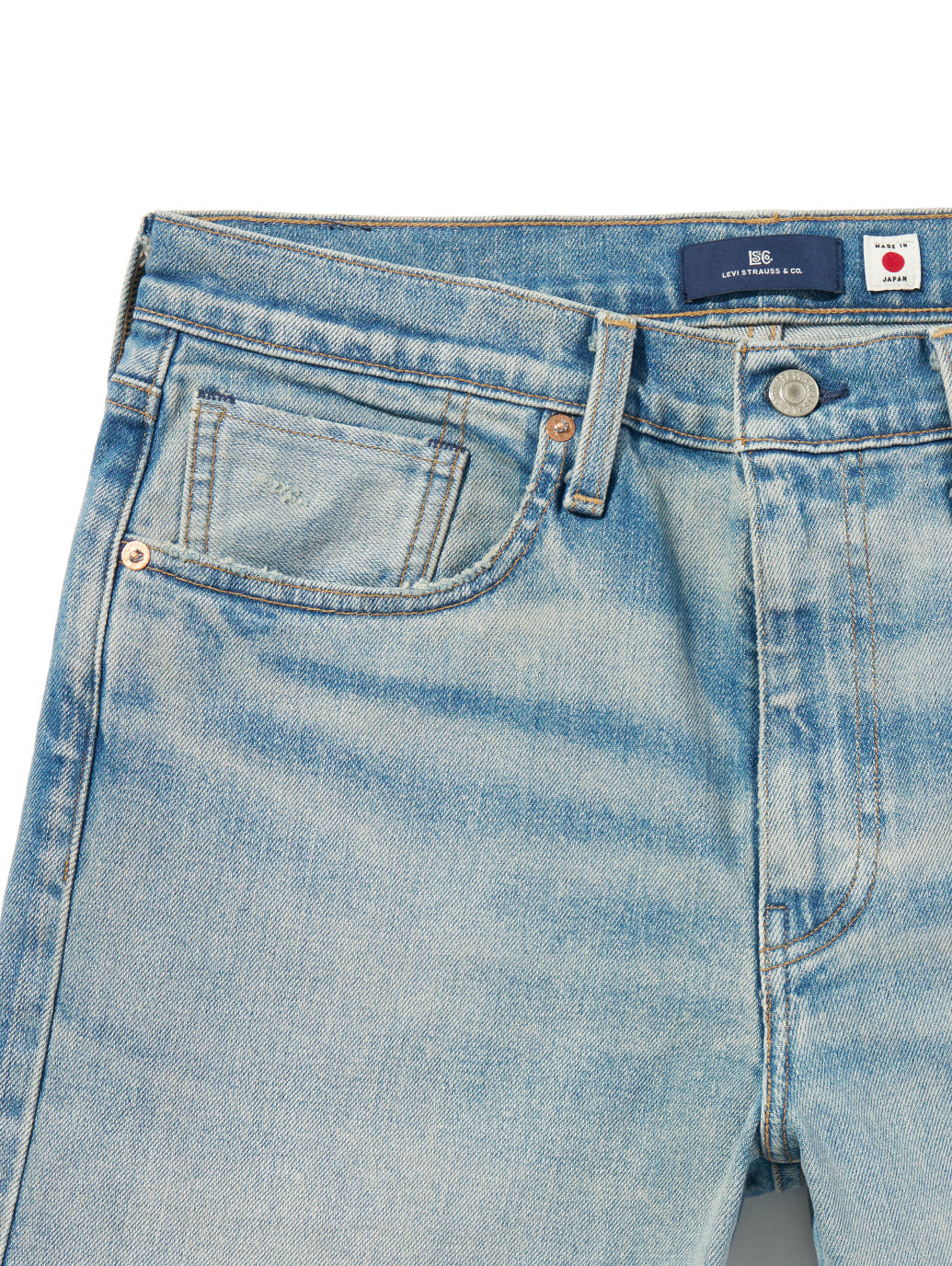 BLUETAB™ 502™ テーパードジーンズ ライトインディゴ MADE IN JAPAN