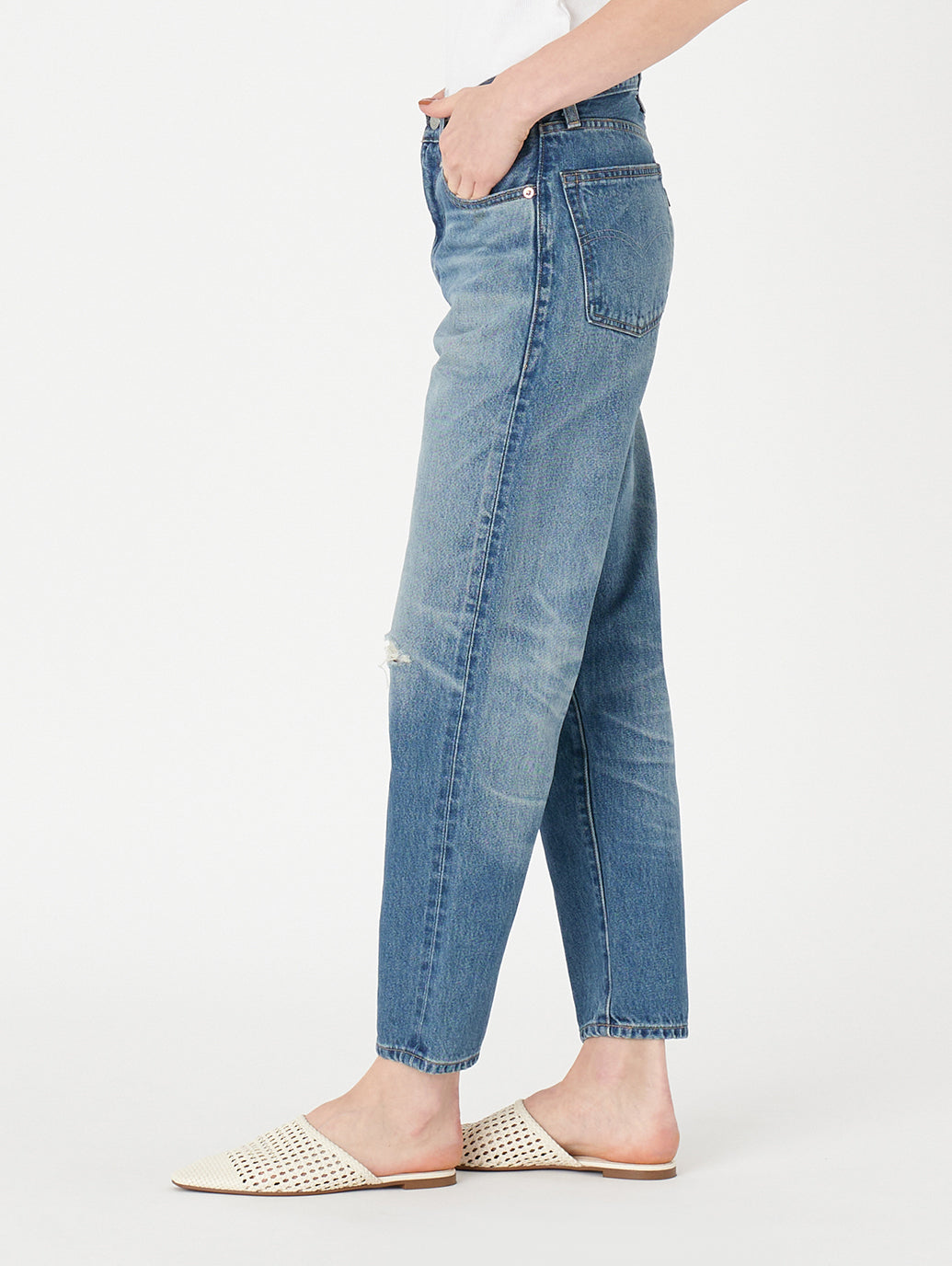 MADE IN JAPAN カラムジーンズ ミディアムインディゴ MONSHO