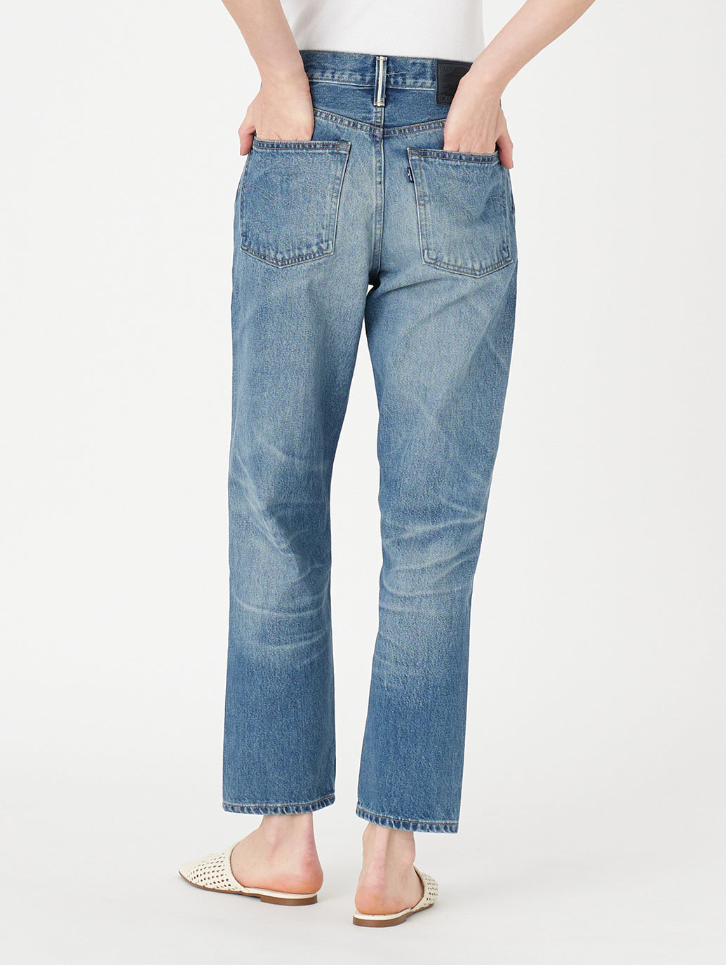 MADE IN JAPAN カラムジーンズ ミディアムインディゴ MONSHO