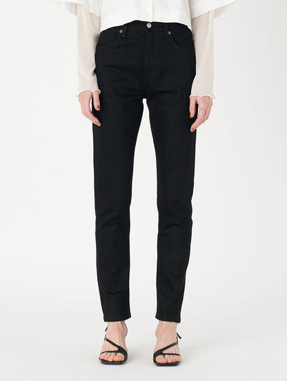 ハイライズ スリムジーンズ ブラック RINSE MADE OF JAPAN