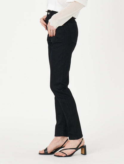 ハイライズ スリムジーンズ ブラック RINSE MADE OF JAPAN