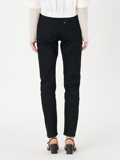 ハイライズ スリムジーンズ ブラック RINSE MADE OF JAPAN