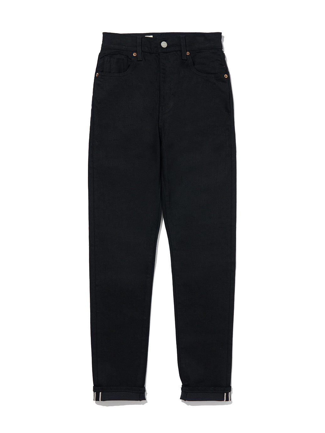 ハイライズ スリムジーンズ ブラック RINSE MADE OF JAPAN