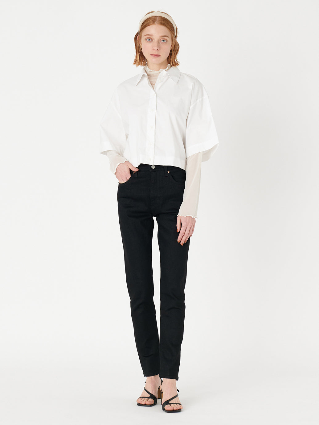 ハイライズ スリムジーンズ ブラック RINSE MADE OF JAPAN