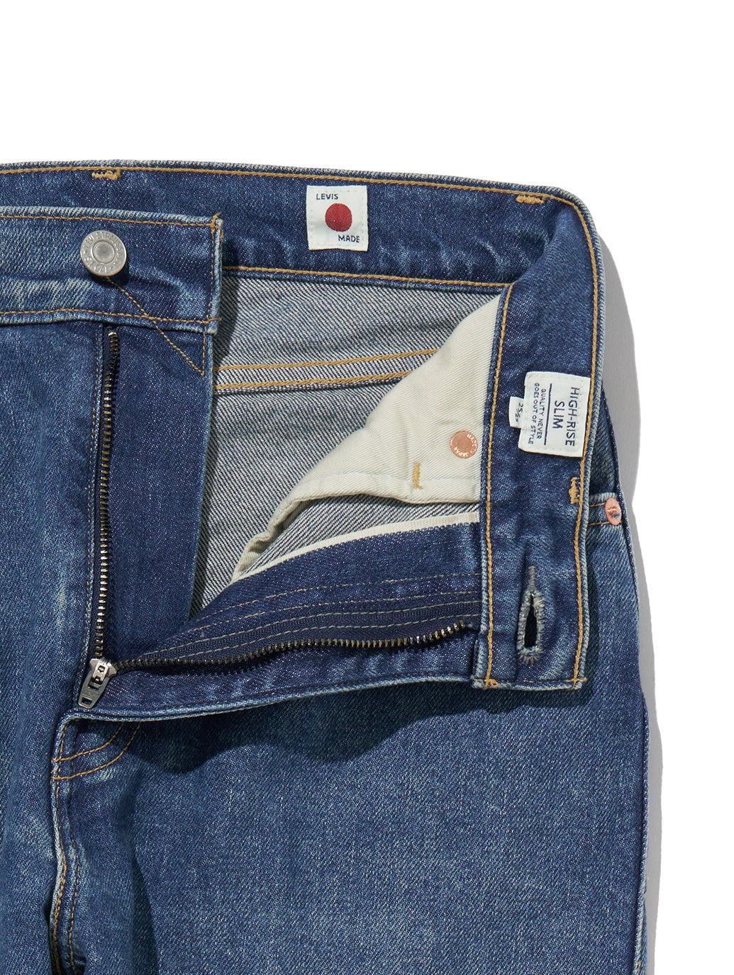 MADE IN JAPAN ハイライズ スリムジーンズ NONKINA