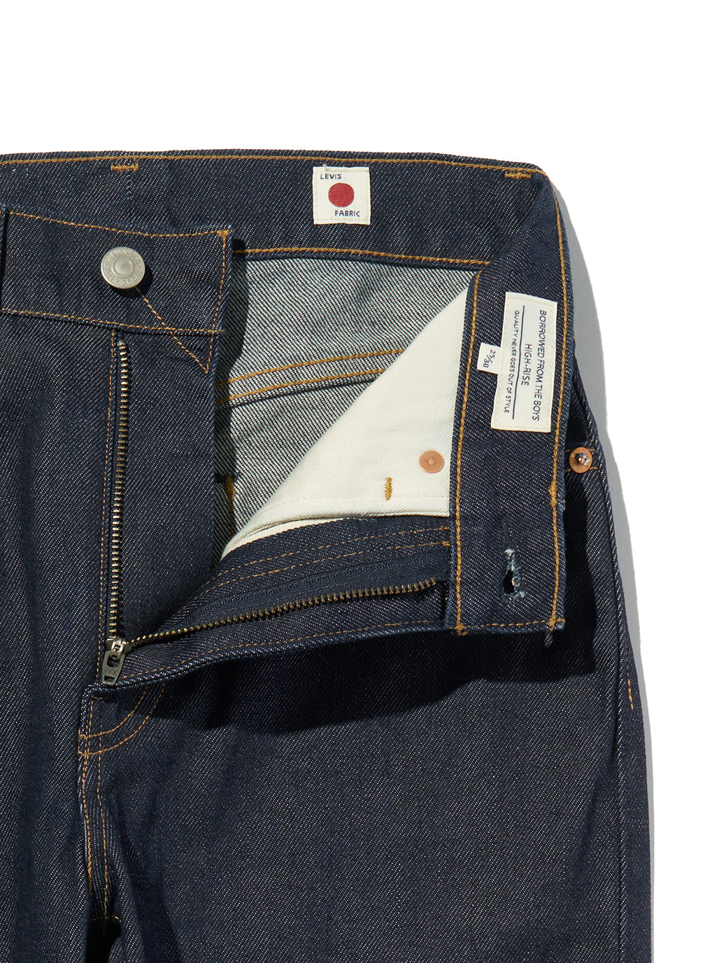 ハイウエスト BORROWED FROM THE BOYS ダークインディゴ MADE OF JAPAN