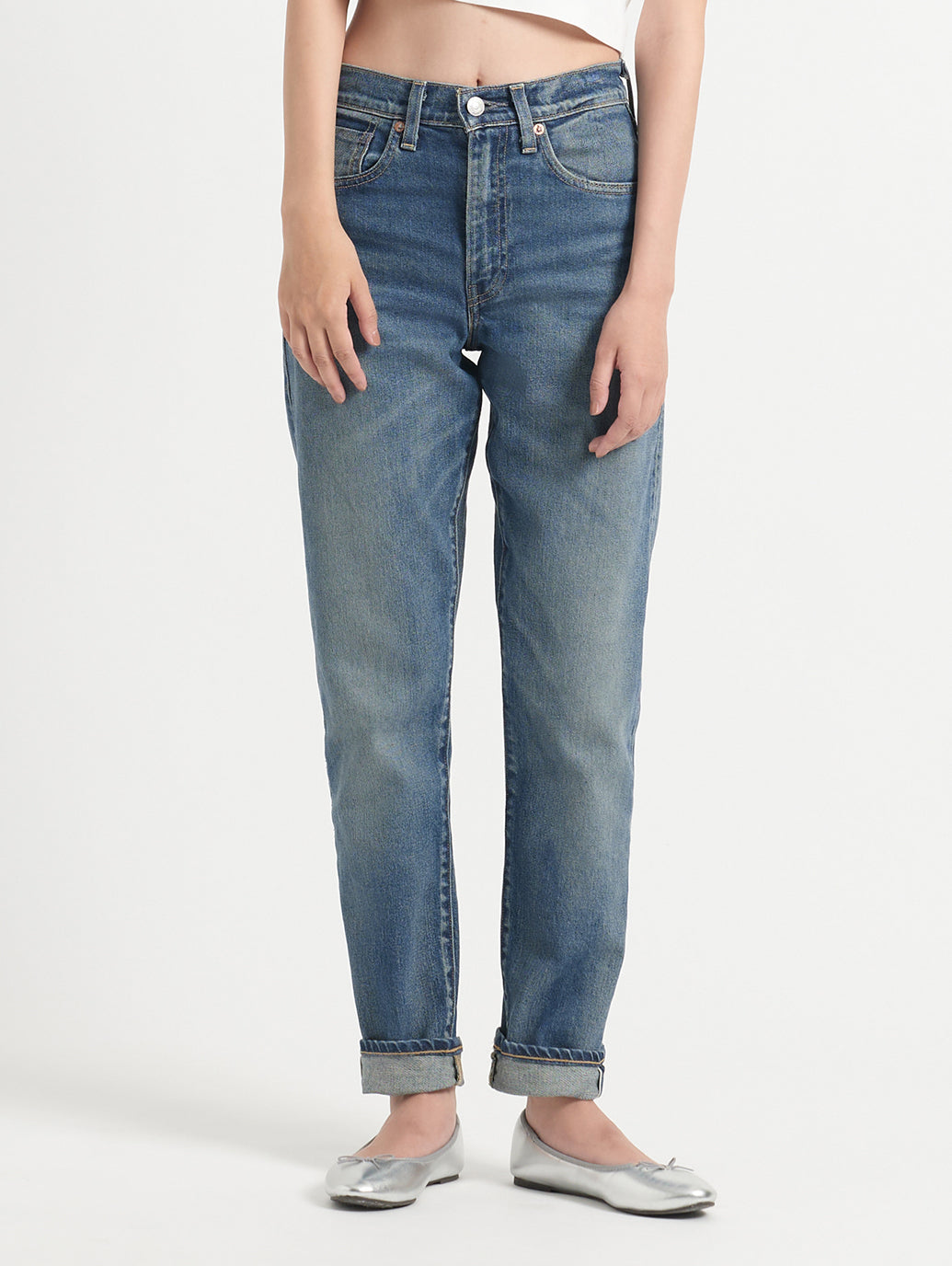 ハイライズ BORROWED FROM THE BOYS ミディアムインディゴ MINERAL MADE IN JAPAN