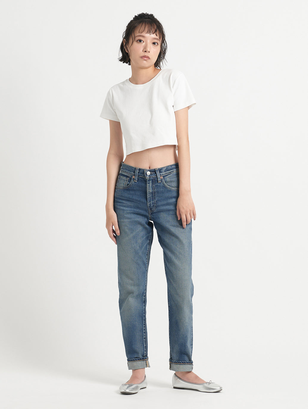 ハイライズ BORROWED FROM THE BOYS ミディアムインディゴ MINERAL MADE IN JAPAN