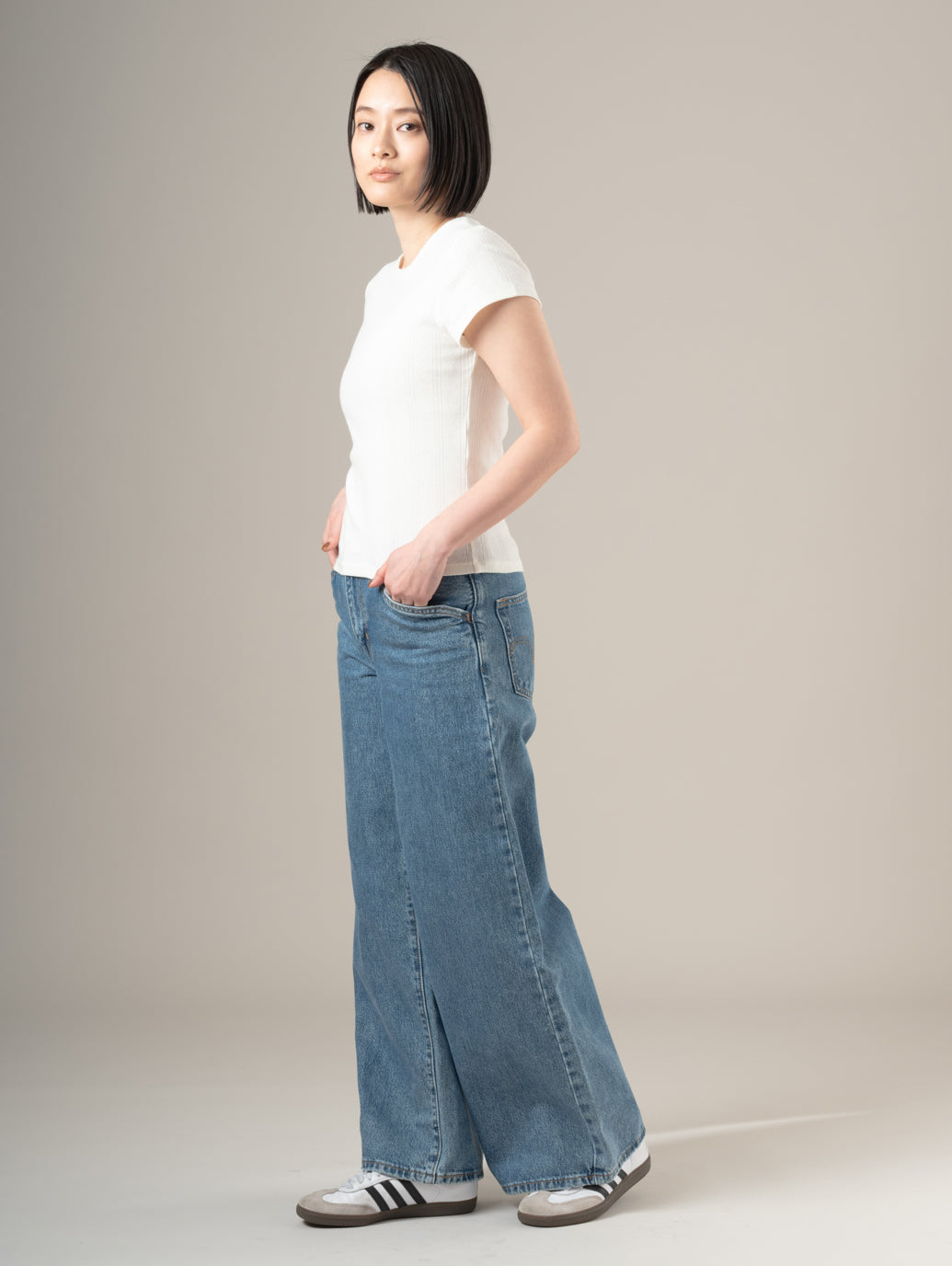 94 BAGGY WIDE LEG ジーンズ ミディアムインディゴ