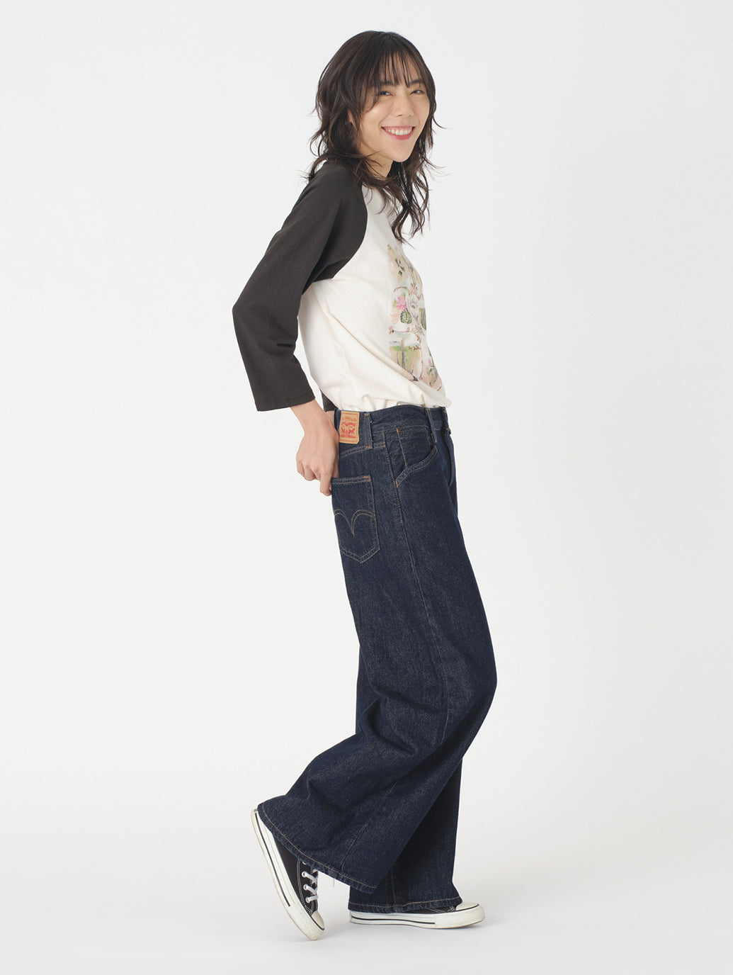 94 BAGGY WIDE LEG ジーンズ ダークインディゴ