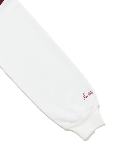 グラフィック クルーネック 長袖カットソー ホワイト MONOGRAM BRIGHT