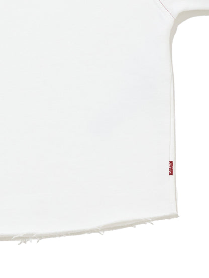 グラフィック クルーネック 長袖カットソー ホワイト MONOGRAM BRIGHT