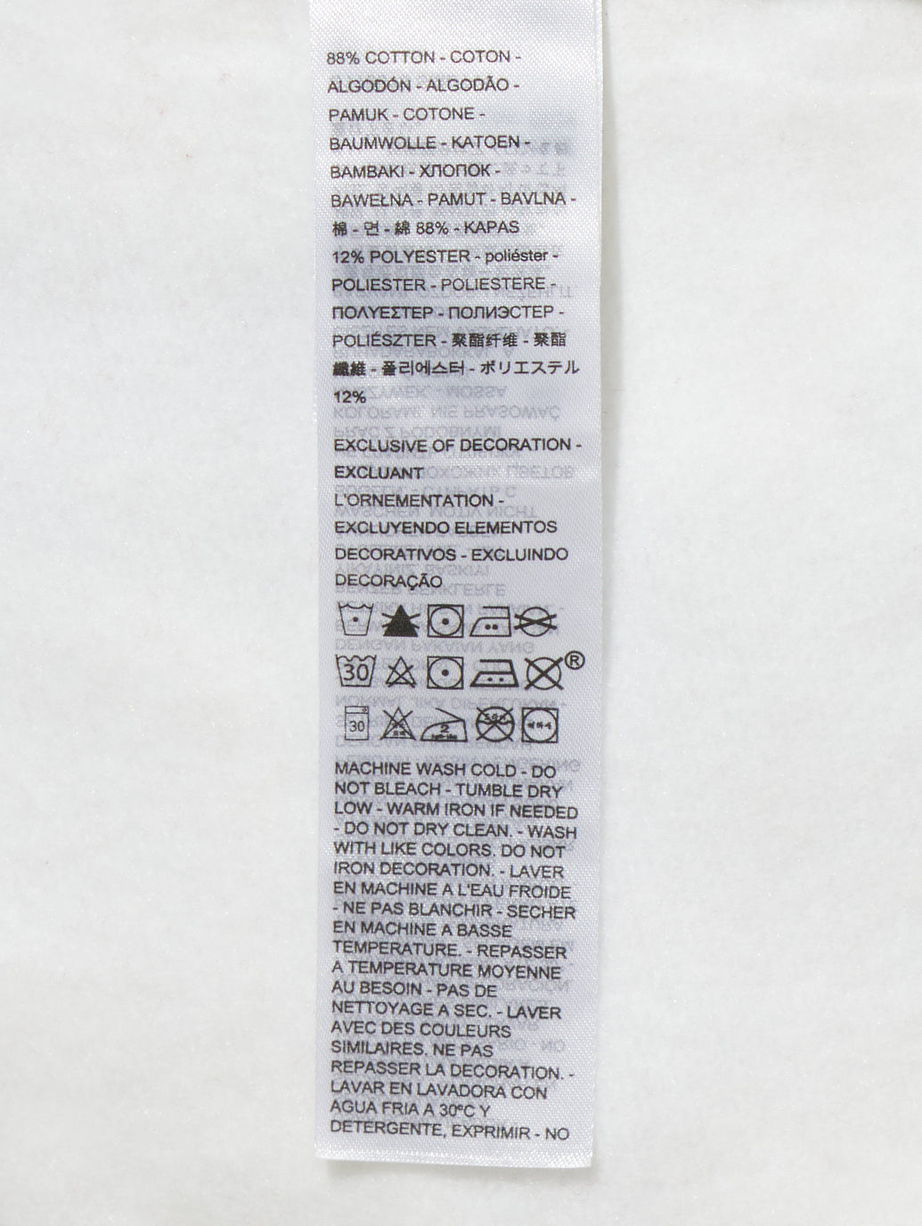 グラフィック クルーネック 長袖カットソー ホワイト MONOGRAM BRIGHT