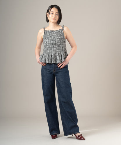 RIBCAGE WIDE LEG ジーンズ ダークインディゴ